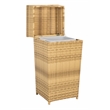 Safavieh Mazeli Wicker and Rattan Trash Bin in Natural