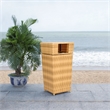 Safavieh Mazeli Wicker and Rattan Trash Bin in Natural