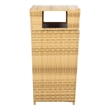 Safavieh Mazeli Wicker and Rattan Trash Bin in Natural