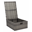 Safavieh Pramla Wicker and Rattan Sette w/Ottoman in Gray / Brown / White