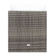 Safavieh Pramla Wicker and Rattan Sette w/Ottoman in Gray / Brown / White