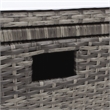 Safavieh Pramla Wicker and Rattan Sette w/Ottoman in Gray / Brown / White