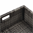 Safavieh Pramla Wicker and Rattan Sette w/Ottoman in Gray / Brown / White