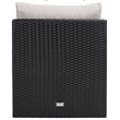 Safavieh Pramla Outdoor Wicker and Rattan Sette with Ottoman in Black/Light Gray