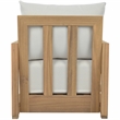 Safavieh Jackson Wood Armchair  in Oak / Ivory