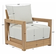 Safavieh Jackson Wood Armchair  in Oak / Ivory