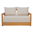 Safavieh Jackson Wood 2 Seater Sofa in Natural / Taupe