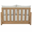 Safavieh Jackson Wood 2 Seater Sofa in Oak / Ivory