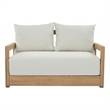 Safavieh Jackson Wood 2 Seater Sofa in Oak / Ivory