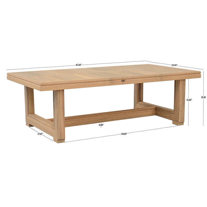 Safavieh Jackson Wood Coffee Table  in Oak