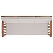 Safavieh Finnick Wood Outdoor Bench in Natural / Light Gray