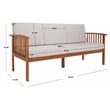 Safavieh Finnick Wood Outdoor Bench in Natural / Light Gray