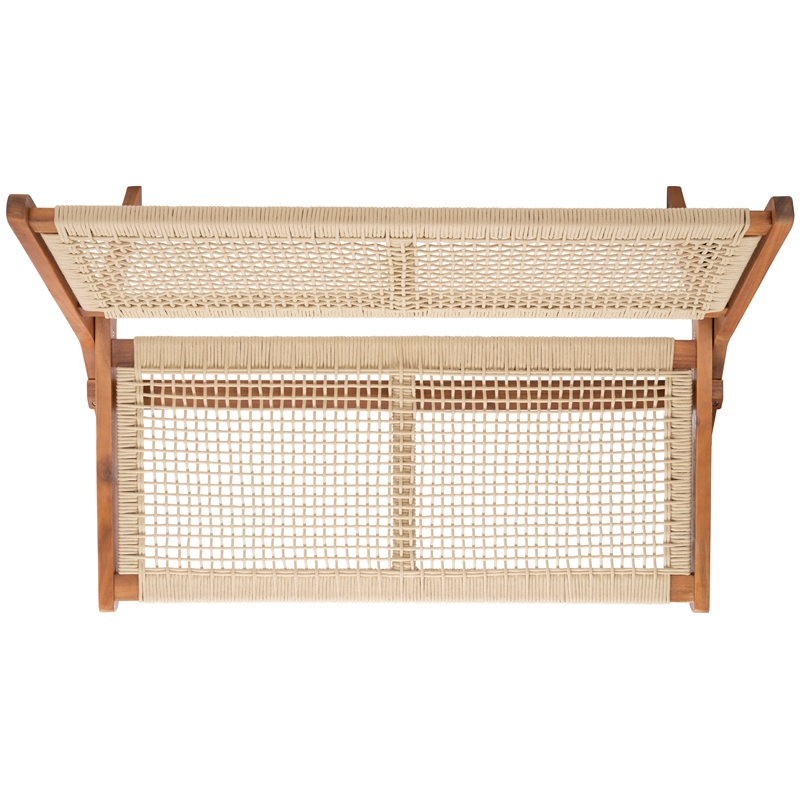 Safavieh Kobina Wood Outdoor Bench in Natural / Natural