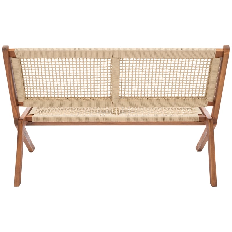 Safavieh Kobina Wood Outdoor Bench in Natural / Natural