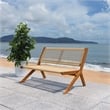 Safavieh Kobina Wood Outdoor Bench in Natural / Natural