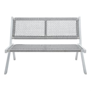 Safavieh Kobina Wood Outdoor Bench in Gray / Gray