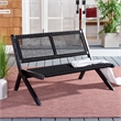 Safavieh Kobina Wood Outdoor Bench in Black / Black