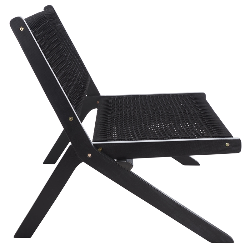 Safavieh Kobina Wood Outdoor Bench in Black / Black