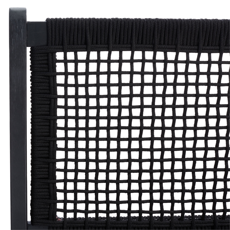 Safavieh Kobina Wood Outdoor Bench in Black / Black