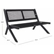 Safavieh Kobina Wood Outdoor Bench in Black / Black