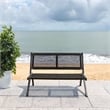 Safavieh Kobina Wood Outdoor Bench in Black / Black