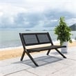 Safavieh Kobina Wood Outdoor Bench in Black / Black