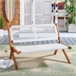 Safavieh Kobina Wood Outdoor Bench in Natural / White