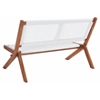 Safavieh Kobina Wood Outdoor Bench in Natural / White