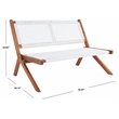 Safavieh Kobina Wood Outdoor Bench in Natural / White