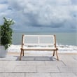 Safavieh Kobina Wood Outdoor Bench in Natural / White