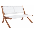 Safavieh Kobina Wood Outdoor Bench in Natural / White