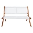 Safavieh Kobina Wood Outdoor Bench in Natural / White