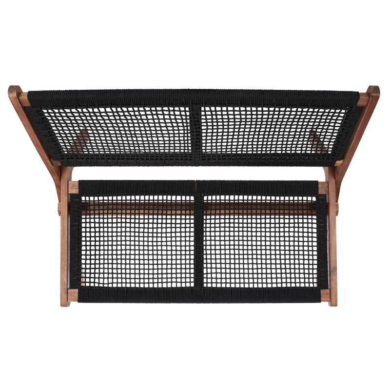 Safavieh Kobina Wood Outdoor Bench in Natural / Black