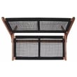 Safavieh Kobina Wood Outdoor Bench in Natural / Black