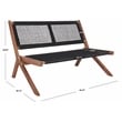 Safavieh Kobina Wood Outdoor Bench in Natural / Black