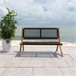 Safavieh Kobina Wood Outdoor Bench in Natural / Black