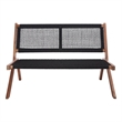 Safavieh Kobina Wood Outdoor Bench in Natural / Black