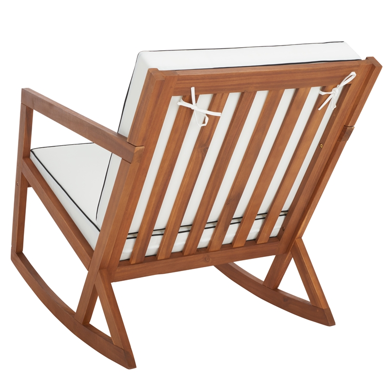 Safavieh Vernon Wood Rocking Chair in Natural / Beige