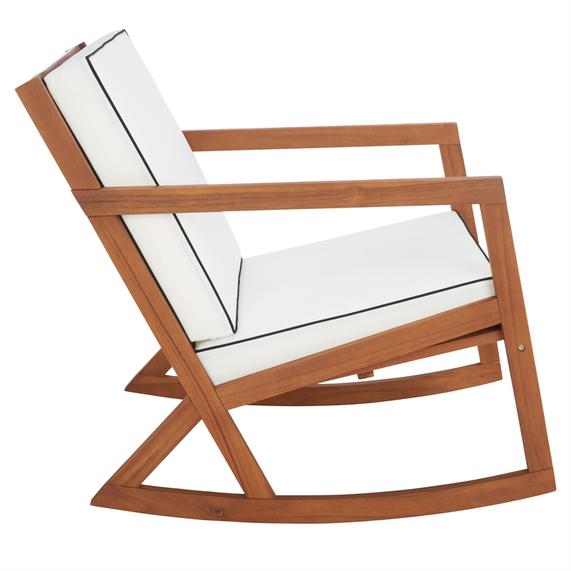 Safavieh Vernon Wood Rocking Chair in Natural / Beige