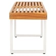 Safavieh Monti Wood Bench in Natural / White
