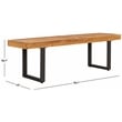 Safavieh Monti Wood Bench in Natural / Black