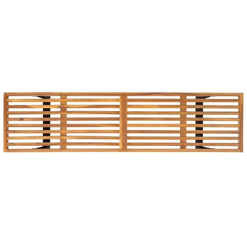 Safavieh Monti Wood Bench in Natural / Black