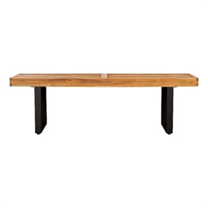 Safavieh Monti Wood Bench in Natural / Black