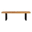Safavieh Monti Wood Bench in Natural / Black