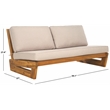 Safavieh ChesterWood  2 Seater Sofa in Natural / Light Gray