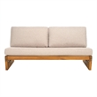 Safavieh ChesterWood  2 Seater Sofa in Natural / Light Gray