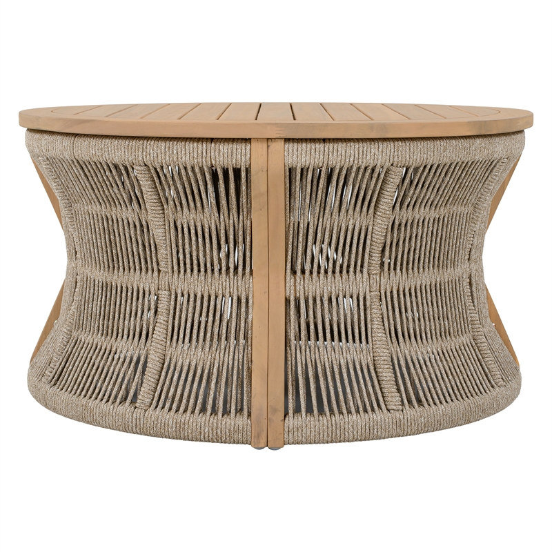 Safavieh Bella Wood Coffee Table in Oak / Taupe