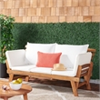 Safavieh Emely Wood Outdoor Daybed in Natural / Beige