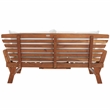 Safavieh Emely Wood Outdoor Daybed in Natural / Beige