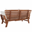 Safavieh Emely Wood Outdoor Daybed in Natural / Beige